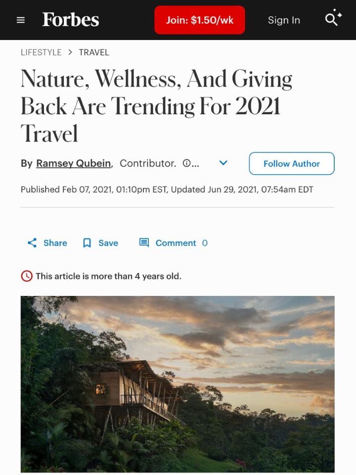 Nature, Wellness, And Giving Back Are Trending For 2021 Travel