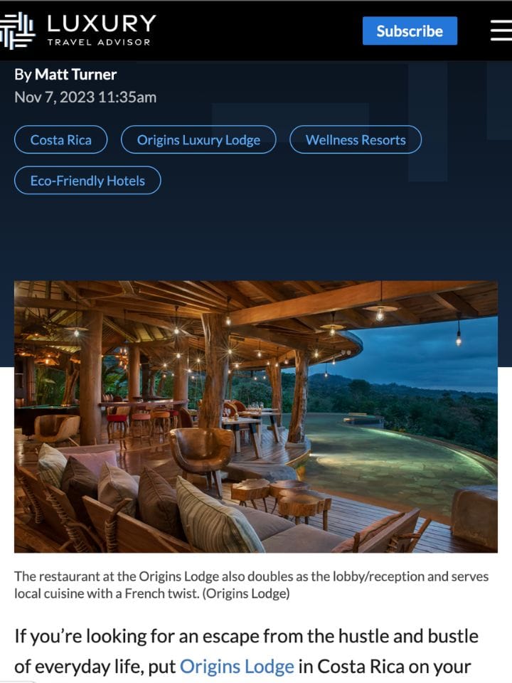 Disconnecting at Origins Lodge Costa Rica