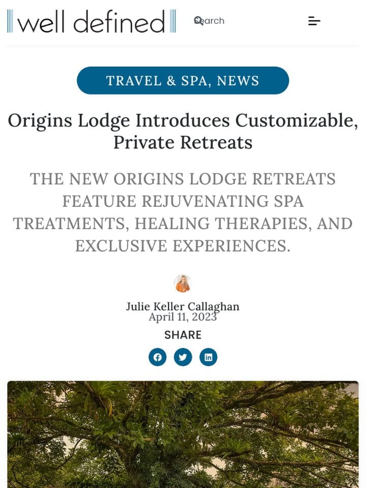 Origins Lodge Introduces Customizable, Private Retreats